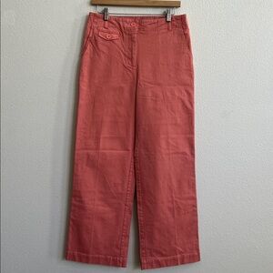 SELENE SPORT Vintage Chino Pants Wide Leg High Rise Coral Pink Women's Size 8
